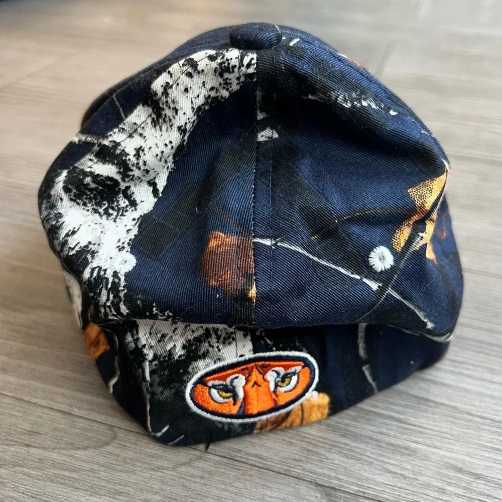 Auburn University Tigers Blue Camo Baseball Hat Cap Embroidered Size M/L